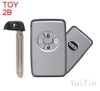 TOYOTA Corolla Silver 2 Button Remote Control Smart Shell TOY48