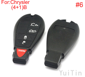 [CHRYSLER] remote key shell (4+1)buttons（New type big logo position buckle bit Buttons can be dismantled) (6 number ）