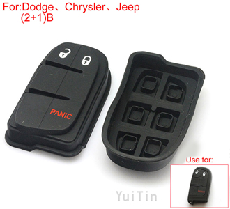 Button rubber 2+1button （use for Dodge [CHRYSLER] Jeep）