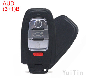 AUDI A4L Q5 A6L A8L remote key shell 3+1 buttons (with Battery Holders)