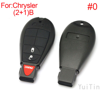 [CHRYSLER] remote key shell (2+1)buttons（big logo position buckle bit Buttons can be dismantled）