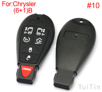 [CHRYSLER] remote key shell (6+1)buttons（big logo position buckle bit Buttons can be dismantled）