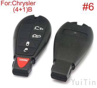 [CHRYSLER] remote key shell (4+1)buttons（New type big logo position buckle bit Buttons can be dismantled) (6 number ）