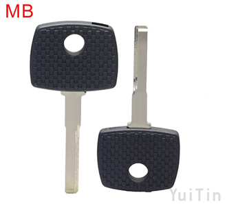 [Mercedes-Benz] transponder keyshell（without logo )easy to cut copper-nickel alloy HU64