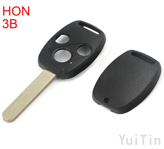 HONDA Remote Key Shell 3 Buttons without Logo Withoutdot without Stickereasy to Cut Copper-Nickel Alloy HON66