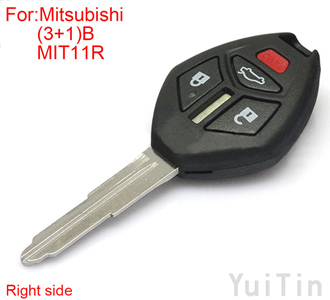 [MITSUBISHI] remote shell 3+1 buttons MIT11R blade (Right side ) black color (with button ) without logo