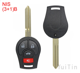 NISSAN March remote key shell 4 button