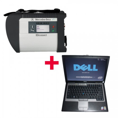 V2012.11 MB SD Connect Compact 4 Star Diagnosis With DELL D630 Laptop 4GB Memory Support Offline Programming