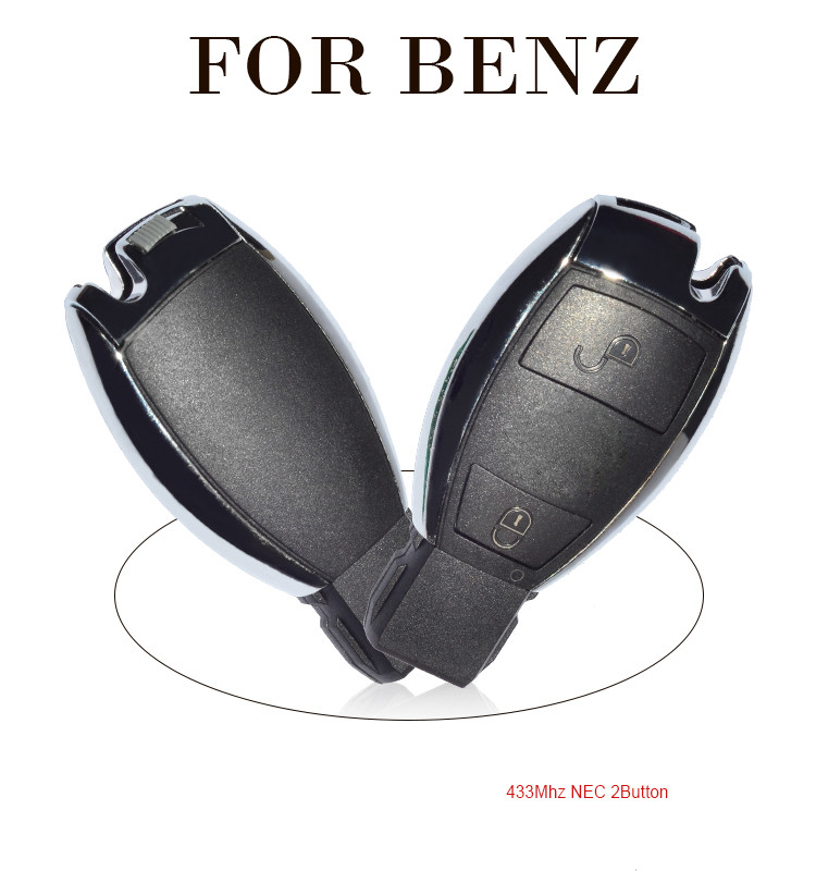 Smart Key 2 Buttons 433MHz for Mercedes Benz Auto Remote Key Support NEC And BGA 2000+ Year