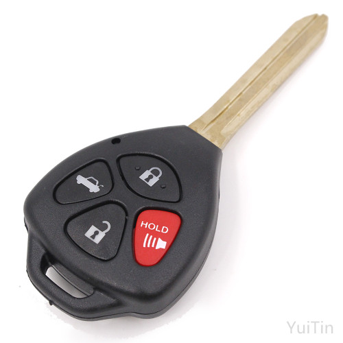 3+1 Buttons 314.4Mhz Remote Key For Toyota Camry Uncut Blade
