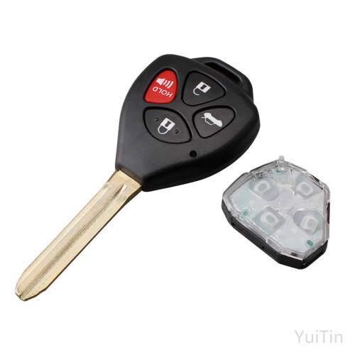 3+1 Buttons 314.4Mhz Remote Key For Toyota Camry Uncut Blade