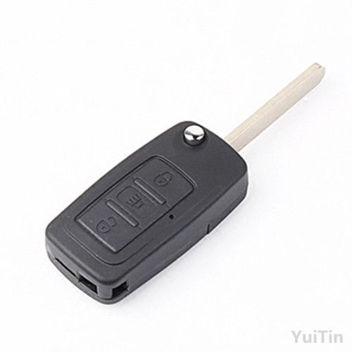 New 3 Buttons Replacement flip Remote Key Shell For Great Wall H6 Uncut Blade Key Blank Without Chips(Gasoline)