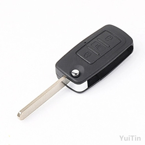 New 3 Buttons Replacement flip Remote Key Shell For Great Wall H6 Uncut Blade Key Blank Without Chips(Gasoline)