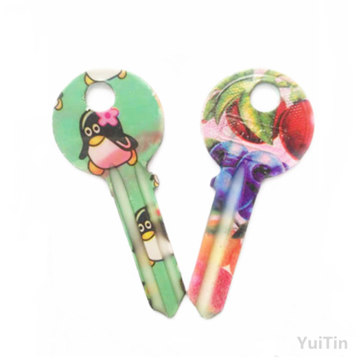 Key blank and keyway Ul050 with colorful pretty cartoon shapes for lock from OSCAR XINGFA Wholesale