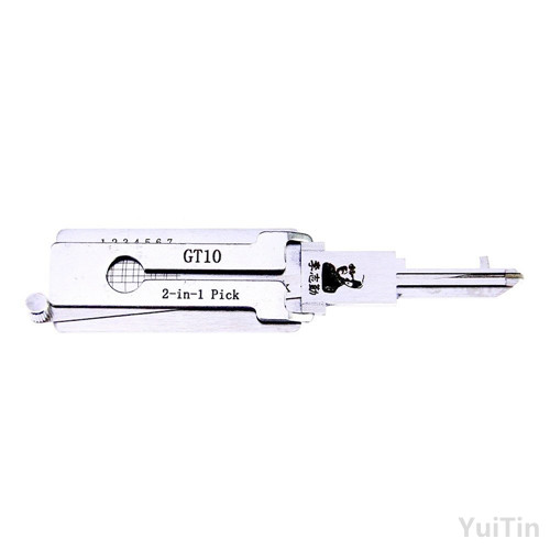 Genuine Lishi Tool GT10 2 in 1 Lock Pick Set for Car Door Lock Opener Tool for Locksmith