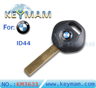 BMW 2 track ID44 transponder key  (with metal logo) 