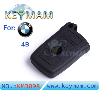 BMW 7 series 4 button remote key silicon rubber case black color