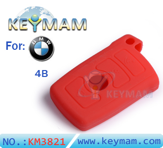 BMW 7 series 4 button remote key silicon rubber red color