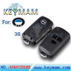 BYD 3 button flip remote key shell 