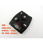 Honda Civic remote 433mhz ID46 3 button (2008-2012)