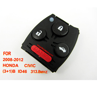 Honda Civic удаленных 313.8mhz ID46 3 +1 кнопки (2008-2012)