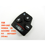 Honda Accord,Civic,Fit,Odyssey remote 315mhz 3 button (2005-2007)