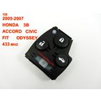 Honda Accord,Civic,Fit,Odyssey remote 433mhz 3 button (2005-2007)