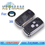 BYD F3 3 button flip remote key shell