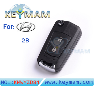 Hyundai  Elantra 2 button flip remote key shell 