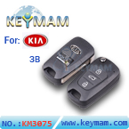 KIA 3 button flip remote key shell 