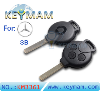 Benz 3 button smart key shell 