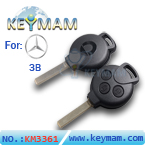 Benz 3 button smart key shell 