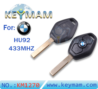 BMW HU92 3 button remote key  433MHZ
