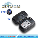 Buick HRV 4 button flip remote key shell