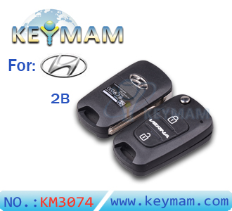 Hyundai Verna 3 button modified flip remote key shell 