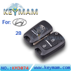 Hyundai Verna 3 button modified flip remote key shell 