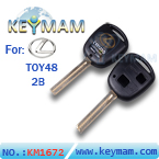 Lexus TOY48 2 button remote key shell(46mm)