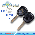 Lexus TOY48 2 button remote key shell(41mm)