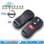 Nissan 3 Button Remtoe Shell