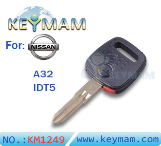 Nissan A32 IDT5 transponder key 