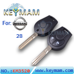 Nissan 2 Button Remote Key Shell 