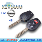 Nissan March 4 Button Remote Key Shell 