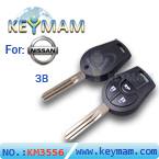 Nissan 3 Button Remote Key Shell 