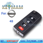 Nissan Tiida 4 Button Flip Remote Key Shell