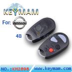 Nissan 4 Button Remtoe Shell (Backside With Words)