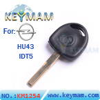 Opel IDT5 transponder key 
