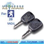 Peugeot206 2 button remote key shell