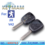Peugeot 2 button remote key shell VA2