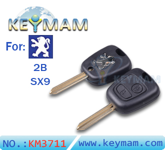 Peugeot 2 button remote key shell SX9