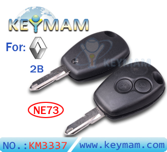 Renault 2 button remote key shell (without logo)